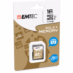 Emtec SDHC 16GB Class10 Gold + 16 Go Classe 10