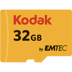 Emtec EKMSDM32GHC10HPRK, 32 Go, MicroSDHC, Classe 10, 95 Mo/s, 90 Mo/s, Noir, Rouge, Jaune