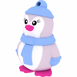 Emtec Miss Penguin lecteur USB flash 16 Go USB Type-A 2.0 Bleu, Violet, Blanc - Vue supplémentaire 4