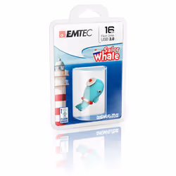 Emtec Sailor Whale, 16 Go, USB Type-A, 2.0, 18 Mo/s, Casquette, Bleu