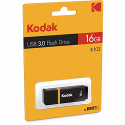 Kodak K100 16GB lecteur USB flash 16 Go USB Type-A 3.2 Gen 1 (3.1 Gen 1) Noir, Jaune