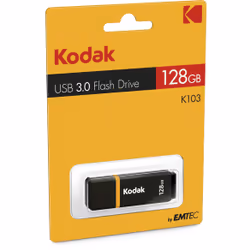 Emtec USB3.0 K100 128GB lecteur USB flash 128 Go USB Type-A 3.2 Gen 1 (3.1 Gen 1) Noir, Jaune