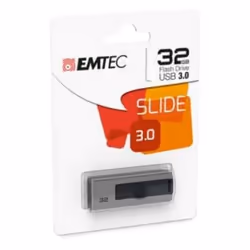 Emtec B250 Slide, 32 Go, USB Type-A, 3.2 Gen 1 (3.1 Gen 1), Slide, Gris
