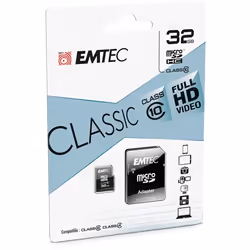 Emtec ECMSDM32GHC10CG mémoire flash 32 Go MicroSD Classe 10