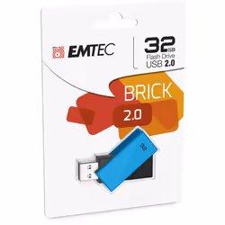 Emtec C350 Brick 2.0 lecteur USB flash 32 Go USB Type-A Noir, Bleu