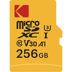KODAK Carte Mémoire Micro SD - 256GB, Classe 10, Haute Performance, avec Adaptateur