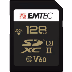 Emtec SpeedIN PRO+, 128 Go, SDXC, Classe 10, UHS-II, 300 Mo/s, 110 Mo/s