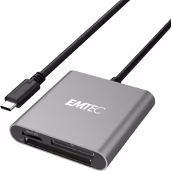 Emtec ECCAREADT610C, CF, MicroSD (TransFlash), SD, Gris, USB 3.1