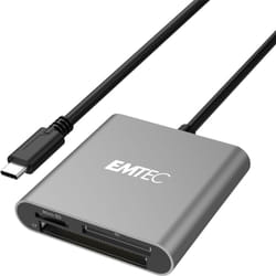 Emtec ECCAREADT610C lecteur de carte mémoire USB 3.1 Gris