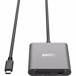 Emtec ECCAREADT610C lecteur de carte mémoire USB 3.1 Gris