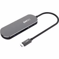 Emtec T650C Type-C HUB, USB 3.2 Gen 1 (3.1 Gen 1) Type-A, HDMI, USB 3.2 Gen 1 (3.1 Gen 1) Type-A, USB 3.2 Gen 1 (3.1 Gen 1) T ...