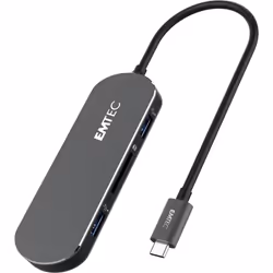 Emtec T650C Type-C HUB USB 3.2 Gen 1 (3.1 Gen 1) Type-A Noir