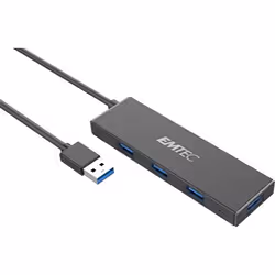 Emtec T620A Type-A Classic Hub, USB 3.2 Gen 1 (3.1 Gen 1) Type-A, USB 3.2 Gen 1 (3.1 Gen 1) Type-A, Noir