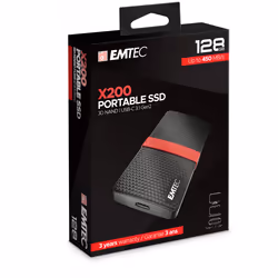 Emtec X200 128 Go Noir, Rouge