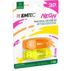 Emtec C410 Neon lecteur USB flash 32 Go USB Type-A 2.0 Orange, Jaune