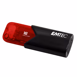 Emtec Click Easy lecteur USB flash 16 Go USB Type-A 3.2 Gen 2 (3.1 Gen 2) Noir, Rouge