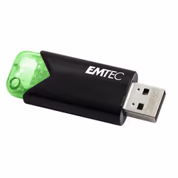 Emtec Click Easy, 64 Go, USB Type-A, 3.2 Gen 1 (3.1 Gen 1), Sans capuchon, Noir, Vert