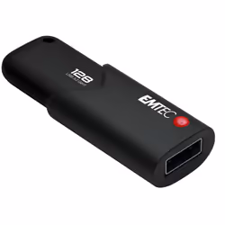 Emtec B120 Click Secure, 128 Go, USB Type-A, 3.2 Gen 2 (3.1 Gen 2), 100 Mo/s, Slide, Noir
