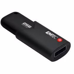 Emtec B120 Click Secure, 256 Go, USB Type-A, 3.2 Gen 2 (3.1 Gen 2), Slide, Noir