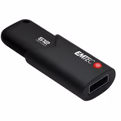 Emtec B120 Click Secure, 512 Go, USB Type-A, 3.2 Gen 2 (3.1 Gen 2), Slide, Noir