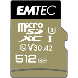 Emtec ECMSDM512GXC10SP mémoire flash 512 Go MicroSDXC UHS-I Classe 10