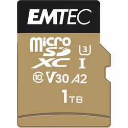 Emtec ECMSDM1TXC10SP, 1 To, MicroSDXC, Classe 10, UHS-I, 100 Mo/s, 100 Mo/s