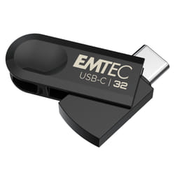 Emtec C280 lecteur USB flash 32 Go USB Type-C 3.2 Gen 1 (3.1 Gen 1) Noir