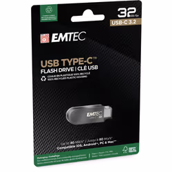 Emtec C280 lecteur USB flash 32 Go USB Type-C 3.2 Gen 1 (3.1 Gen 1) Noir