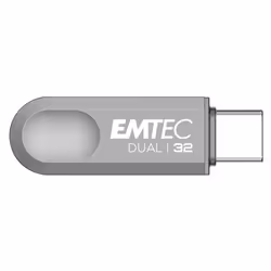 Emtec D280 Dual lecteur USB flash 32 Go USB Type-A / USB Type-C 3.2 Gen 1 (3.1 Gen 1) Argent