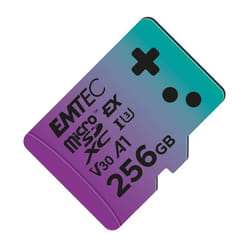 Carte MicroSDXC 256GB - EMTEC - Gaming Express - Violet - UHS-I U3 V30 A1 - 880Mb/s - Compatible Nintendo Switch 2