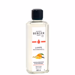 Maison Berger Paris Recharge Lampe Berger Gourmandise Divine 500ml, Bouteille, Liquide, Benjoin, Bergamote, Eucalyptus, Ginge ...