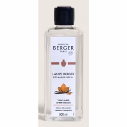 Maison Berger Paris Golden Amber, Bouteille, Liquide, Ambre, Tabac, Vanille, Transparent, 500 ml, Plastique