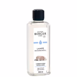 Maison Berger Paris 115180, Bouteille, Liquide, Fleur de coton, Translucide, 500 ml, Lampe Berger