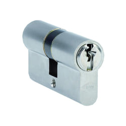 Cisa - Cylindre à double entrée 30X30 laiton nickelé 831007-02-0A