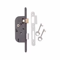 Coffre à mortaiser NF Clé L JPM axe 40 - réversible - Noir - 000240-02-1P - Serrure simple à mortaiser pour portes intérieure ...