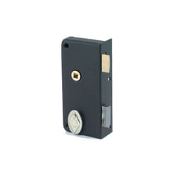 Assa Abloy - Serrure 4 gorges verticale à fouillot extra-plate Noir 66 mm Gauche Verticale 40 70 Époxy a Fouillot 141 mm 66 mm
