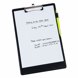 Alba PLAQUE bloc-notes A4 Métal, Polyvinyl chloride (PVC) Noir
