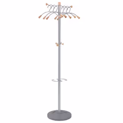 Alba PMWAVE, Colonne, Acier, Bois, 4 crochet(s), Argent, Adultes, 355 mm