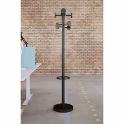 Alba PMSTAN3 N porte-manteaux Colonne 8 crochet(s) Noir - Vue supplémentaire 5