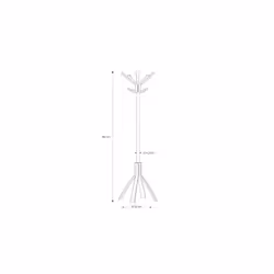 Le perroquet aux lignes réactualisées Ce portemanteau tout bois se compose d'une tête rotative avec 5 patères en bois à embou ...