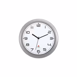 Alba HORNEW M, Mur, Horloge à quartz, Rond, Gris, Argent, Acrylonitrile-Butadiène-Styrène (ABS), Aluminium, Verre, Adultes
