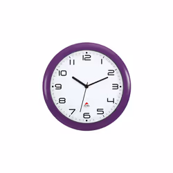Alba HORNEW P, Mur, Horloge à quartz, Rond, Violet, Acrylonitrile-Butadiène-Styrène (ABS), Aluminium, Verre, Adultes