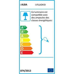 Lampe de bureau LED ALBA FLUOKID2 - Blanc - Contemporain/Design