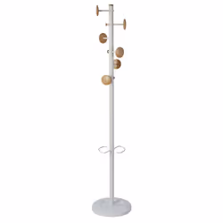 Alba PMMUSIC BC, Colonne, Acier, 6 crochet(s), Blanc, Bois, Adultes