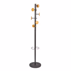 Alba PMMUSIC N, Colonne, Acier, 3 crochet(s), Noir, Bois, Adultes