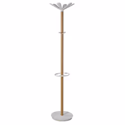 Alba PMNAHOW BC, Colonne, Bois, 6 crochet(s), Blanc, Acrylonitrile-Butadiène-Styrène (ABS), Plastique