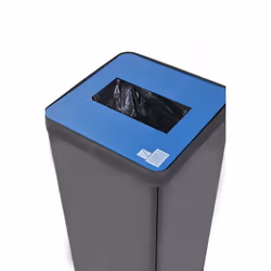 Alba PBCORBN B poubelle 50 L Carré Acrylonitrile-Butadiène-Styrène (ABS), Acier Noir