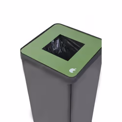 Alba PBCORBN V poubelle 50 L Carré Acrylonitrile-Butadiène-Styrène (ABS), Acier Noir