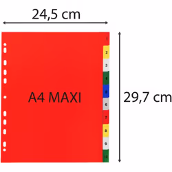 Exacompta 84E intercalaire Polypropylène (PP) Multicolore