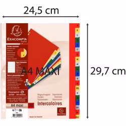 Exacompta 90E intercalaire Polypropylène (PP) Multicolore